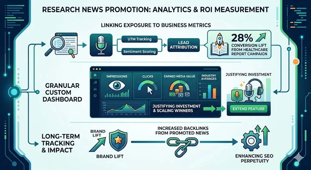 Analytics and ROI Measurement in Research News Promotion