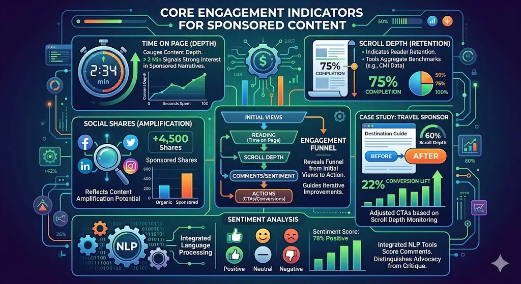 Core Engagement Indicators for Sponsored Content