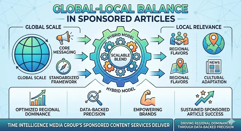 Global-Local Balance in Sponsored Articles