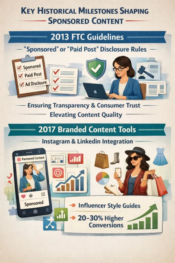 Key Historical Milestones Shaping Sponsored Content