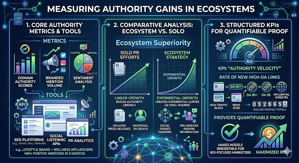 Measuring Authority Gains in Ecosystems