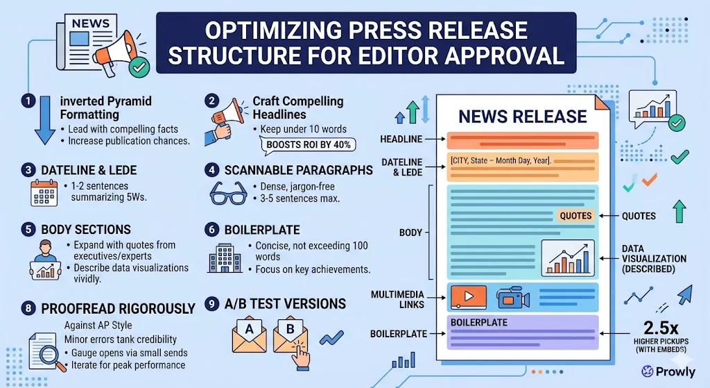 Optimizing Press Release Structure for Editor Approval