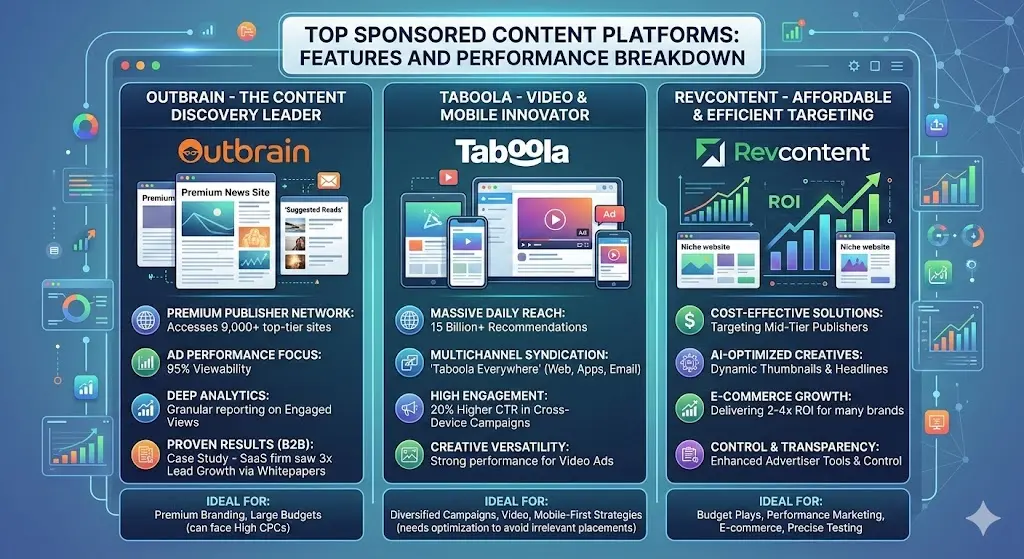 Top Sponsored Content Platforms Features and Performance Breakdown