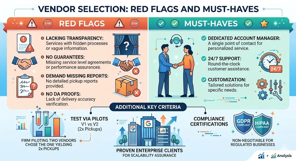 Vendor Selection Red Flags and Must-Haves