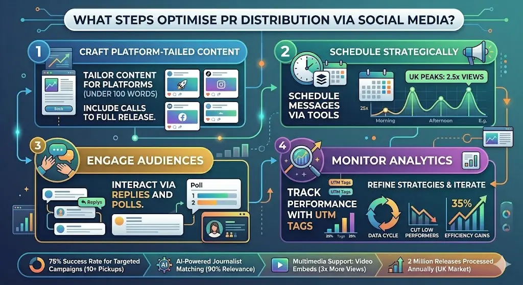 What Steps Optimise PR Distribution via Social Media