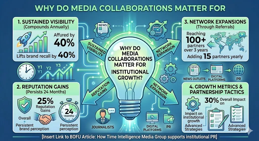Why Do Media Collaborations Matter for Long-Term Institutional Growth
