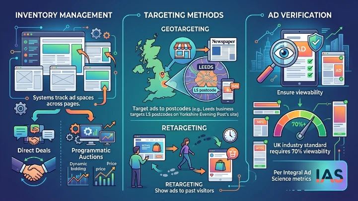 Core components of local news site advertising