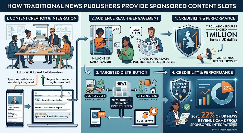 How Do Traditional News Publishers Provide Sponsored Content Slots