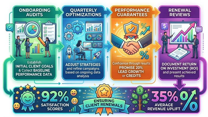 How Does Time Intelligence Media Group Ensure Client Renewals?