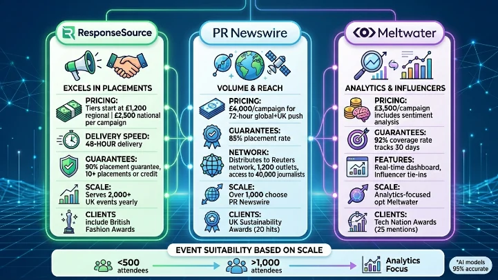 How do top UK services for awards ceremony press coverage compare