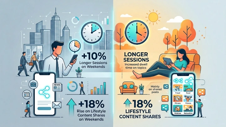 How do weekends compare to weekdays