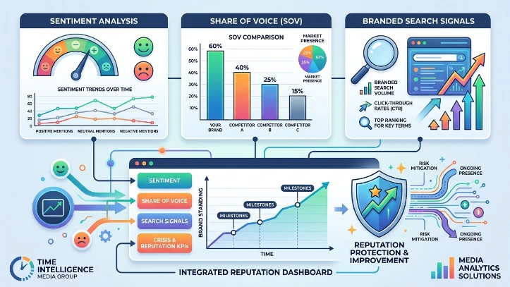 How do you measure the reputation impact of consistent media coverage