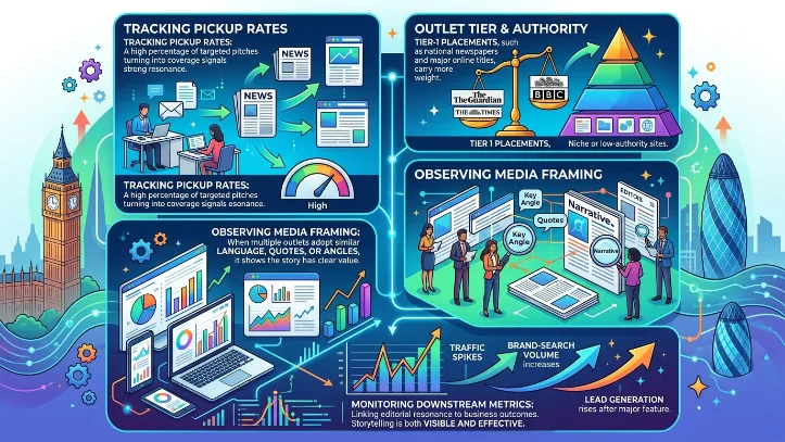 How do you measure whether a brand story resonates with UK outlets