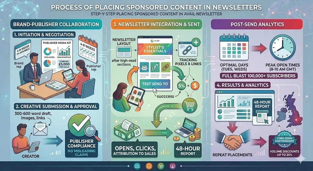 How do you place sponsored content in high engagement email newsletters
