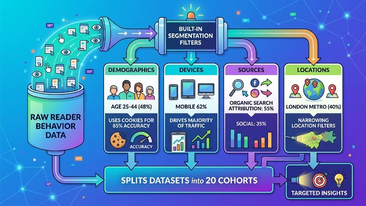 How do you segment reader behavior data