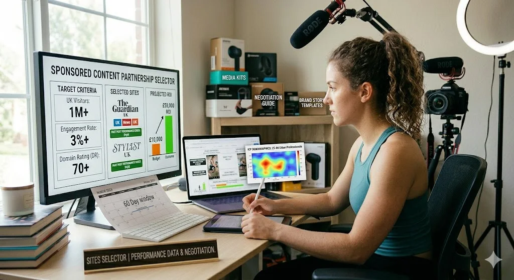 How do you select high traffic websites for sponsored content?