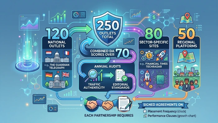 How does Time Intelligence Media Group define its publisher network
