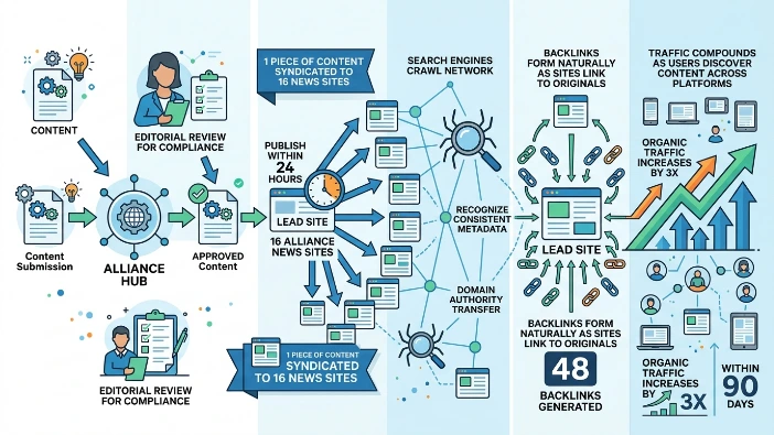 How does a media alliance create the multiplier effect