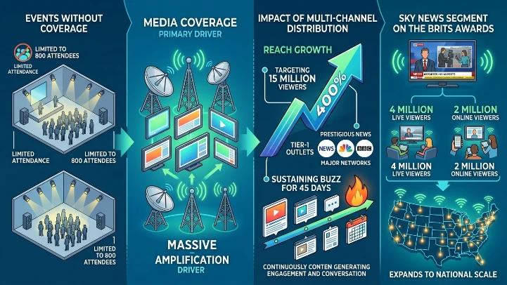 How does media coverage increase visibility for award events