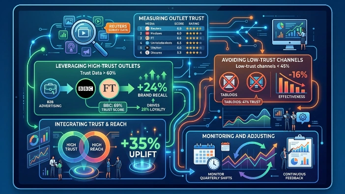 How does trust data guide B2B media strategy