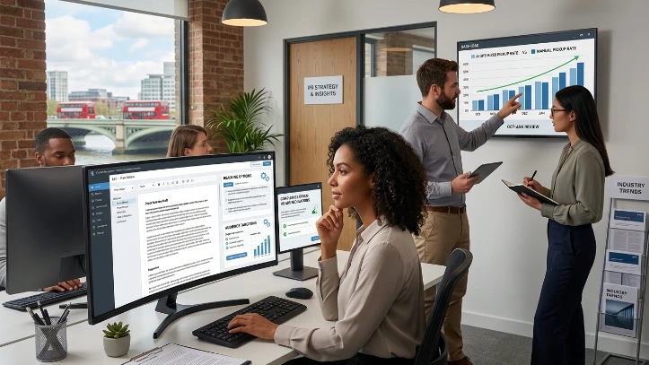 How should UK brands adopt AI in their press‑release workflows