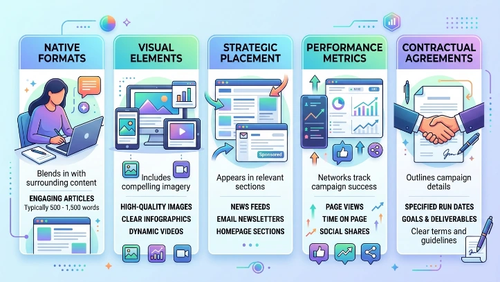 Key characteristics of sponsored content