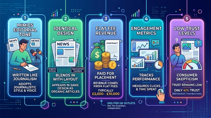 Key characteristics of sponsored content