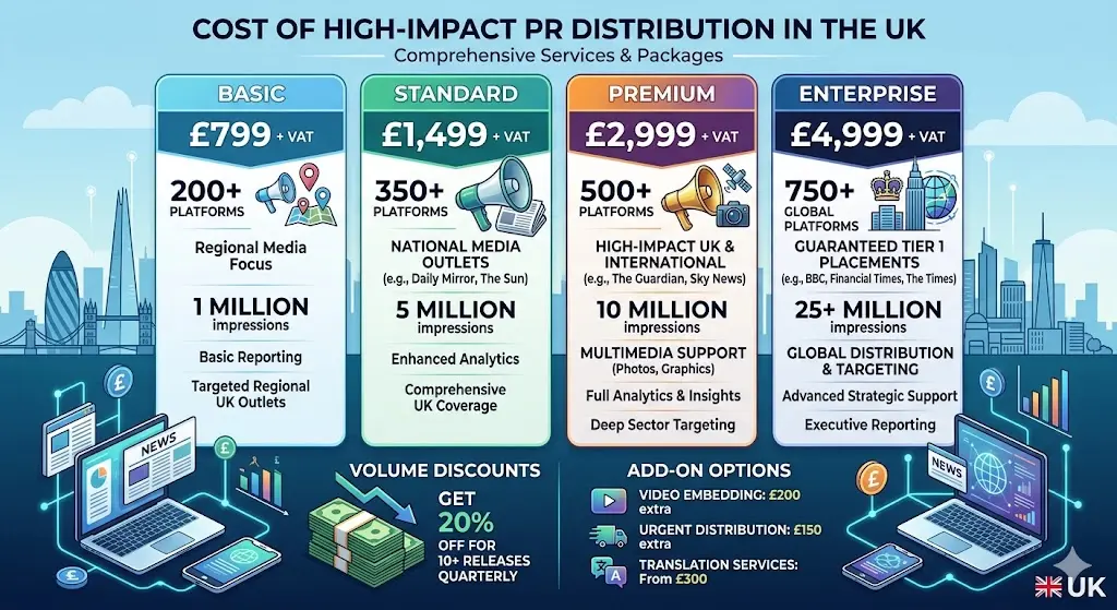 What Is the Cost of High Impact PR Distribution in the UK