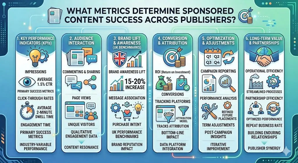 What Metrics Determine Sponsored Content Success Across Publishers