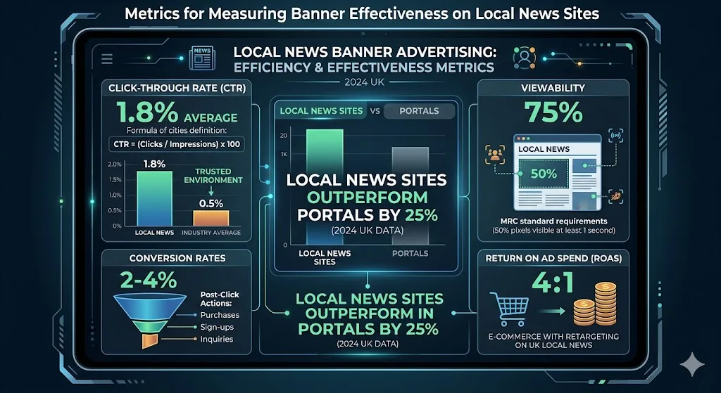 What Metrics Measure Banner Effectiveness on Local News Sites?