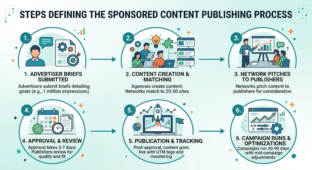 What Steps Define the Sponsored Content Publishing Process