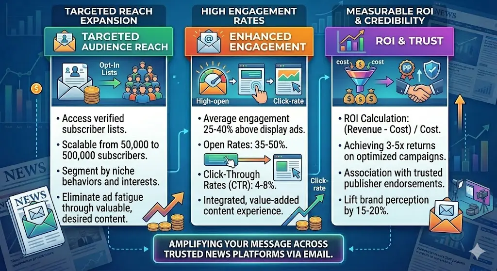 What benefits does sponsored content provide in email marketing