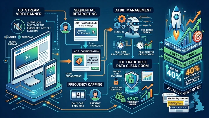 What components build high impact banner ads on local UK news sites