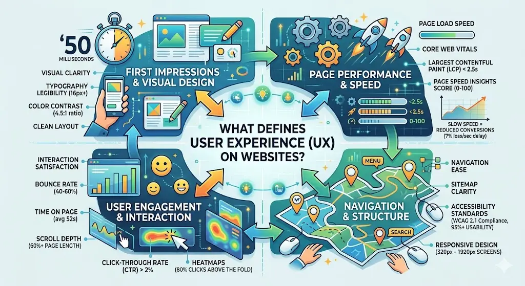 What defines user experience on websites