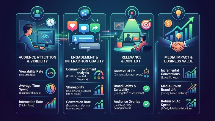What metrics show real media exposure quality