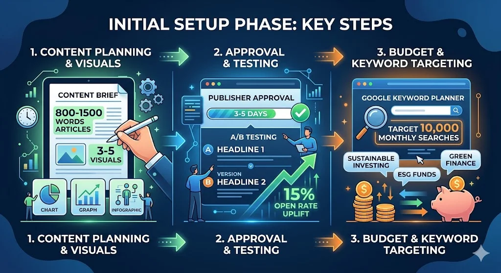 What steps define the initial setup phase
