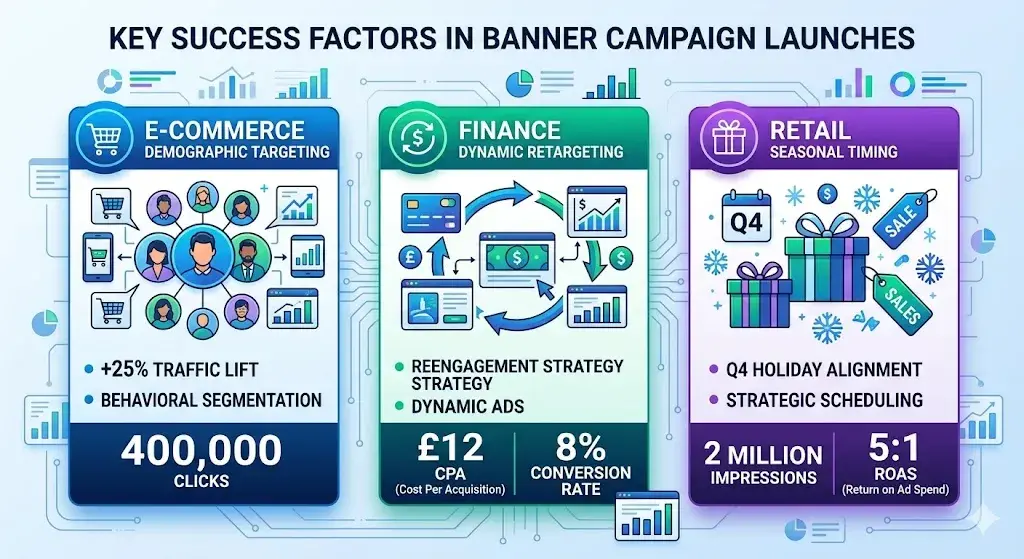 What use cases highlight top factors in banner campaign launches