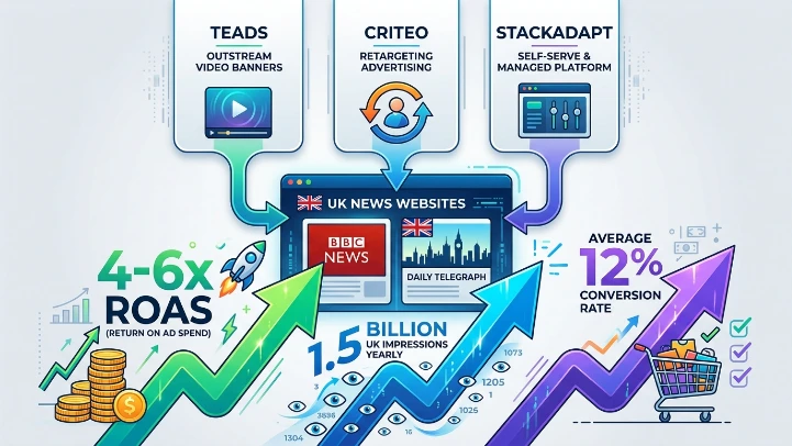Which services excel on UK news websites