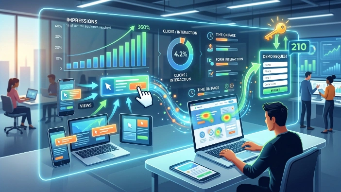 How do SaaS platforms measure banner campaign success
