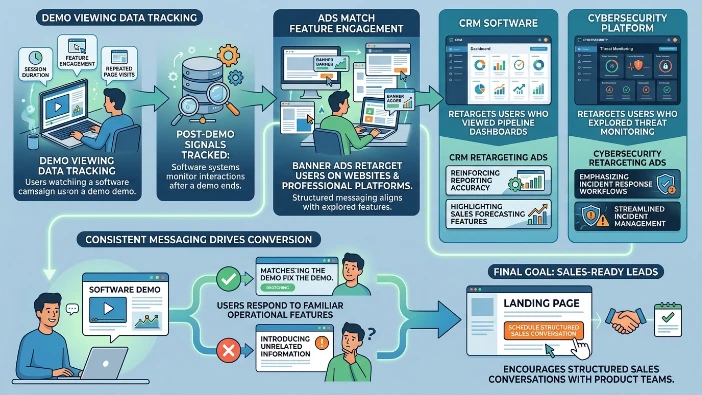 How do banner campaigns convert demo viewers into sales-ready leads