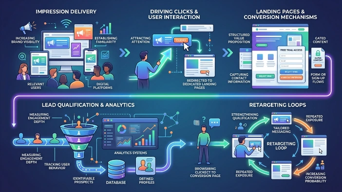 How do banner ads generate leads for software companies
