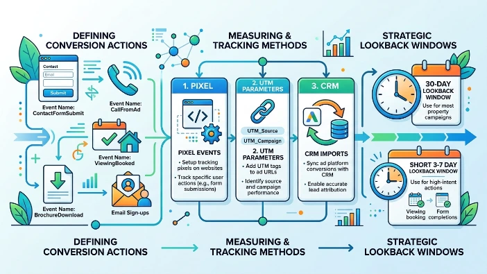 How do companies define and measure conversions for retargeting ads?