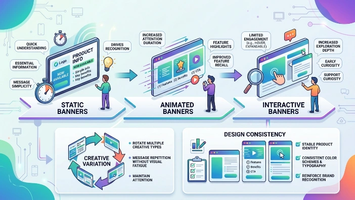 How do creative formats influence product launch performance