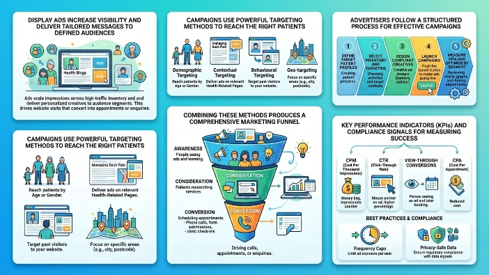 How do display ads drive patient growth for healthcare businesses