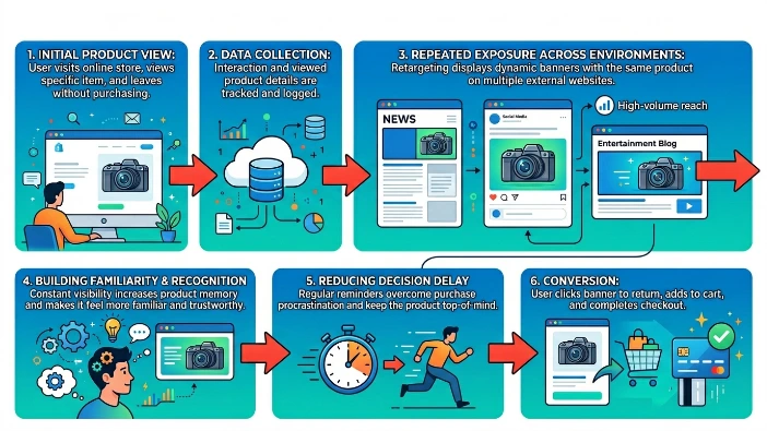 How do dynamic banner ads convert product viewers into buyers