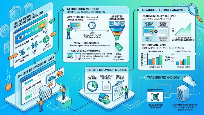 How do insurers measure the effectiveness of banner campaigns