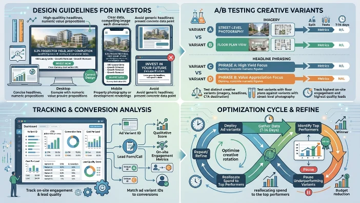How do realtors design creative banners that attract investors?