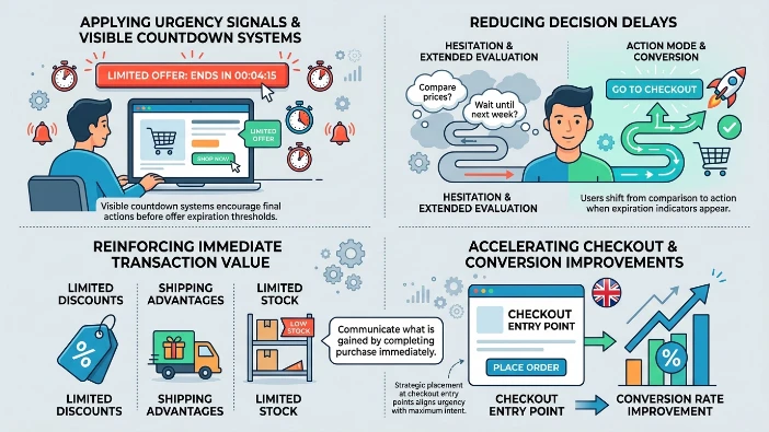How do time-sensitive banners increase final purchase rates