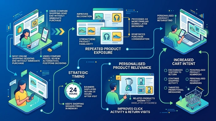 How does banner retargeting increase cart intent