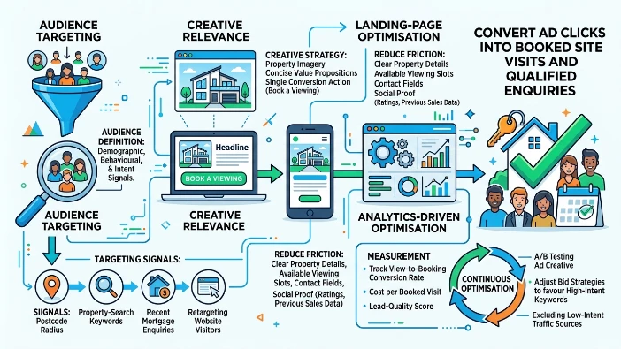 How does the process work to increase qualified site visit conversions